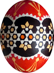 Sorbisches Osterei, mehrfarbig